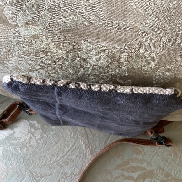 Myra leather & canvas Brown Cellphone Crossbody - Picture 7 of 12